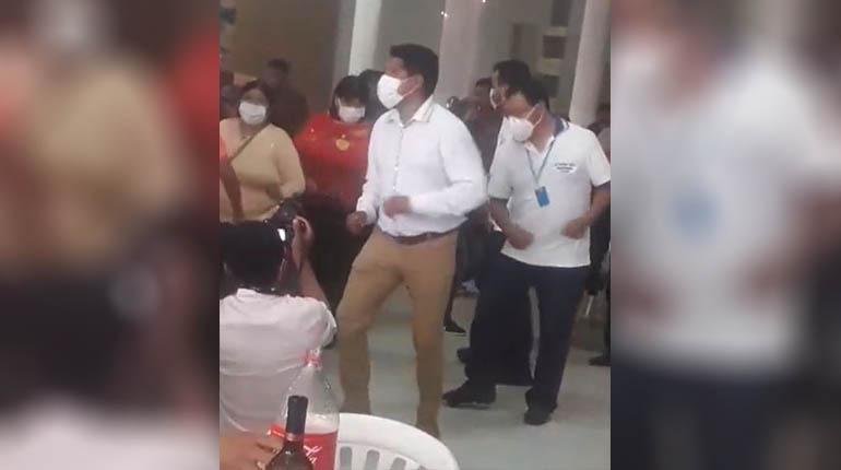 Luis Arce en Tarija durante acto del candidato del MAS