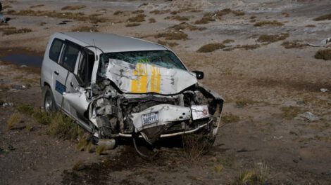 Accidente de radiotaxi con daños considerables
