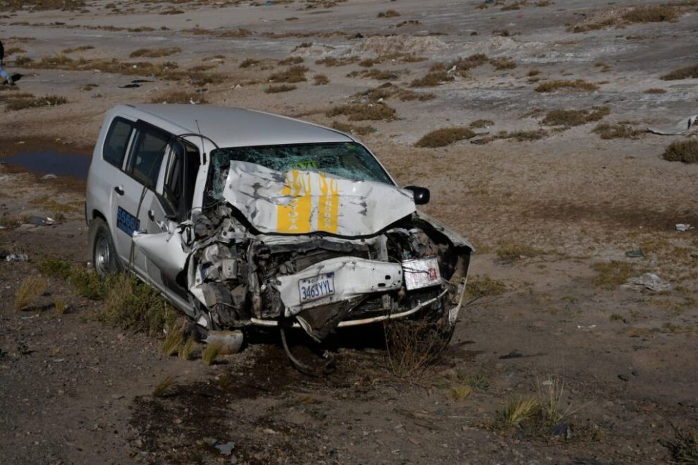Accidente de radiotaxi con daños considerables