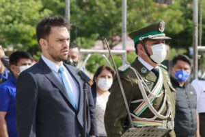 Orlando Ponce Málaga asumiendo su nuevo cargo como Comandante de Policía