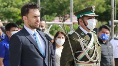 Orlando Ponce Málaga asumiendo su nuevo cargo como Comandante de Policía