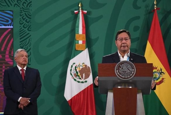 Luis Arce en México para tratar temas de OEA, salud y deuda externa