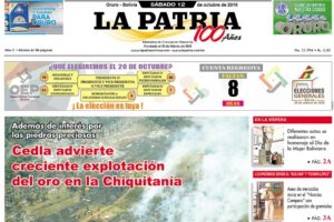 Portadas impresas del sábado 12 de octubre de 2019