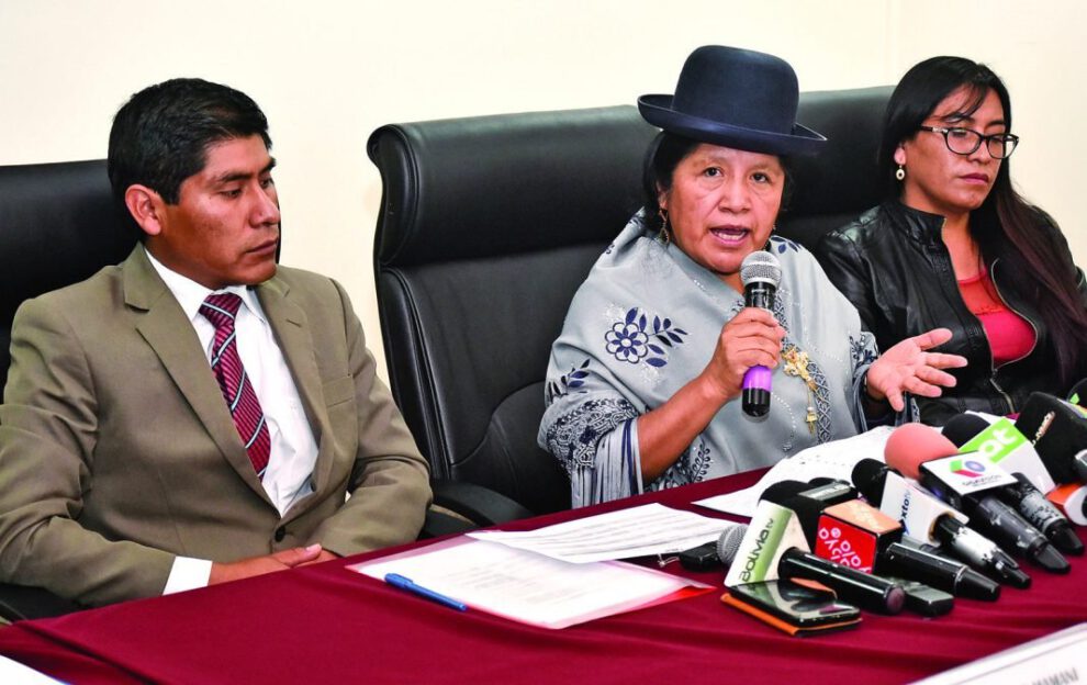 Exautoridades del TSE en conferencia de prensa sobre el caso de Fraude Electoral