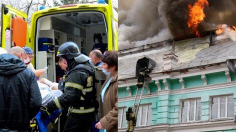 Operación a corazón abierto en incendio en Rusia