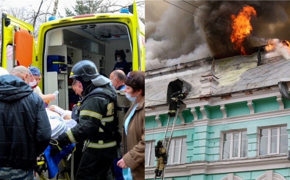 Operación a corazón abierto en incendio en Rusia