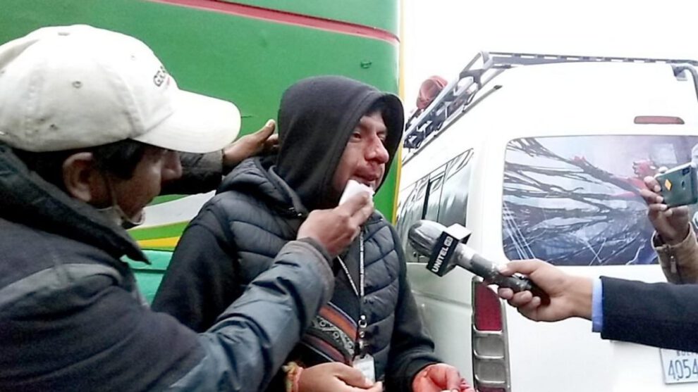 Periodista herido en enfrentamientos en Kalajahuira y Chuquiaguillo