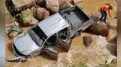 Accidente de vehículo electoral en Monteagudo