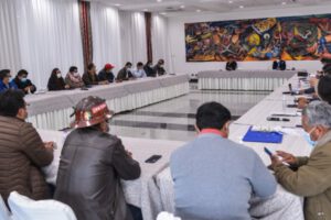 Reunión entre la Central Obrera Boliviana y el Gobierno sobre el incremento salarial
