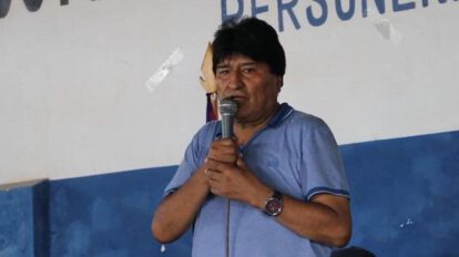 Evo Morales en un ampliado de la Federación de Comunidades Interculturales de San Julián