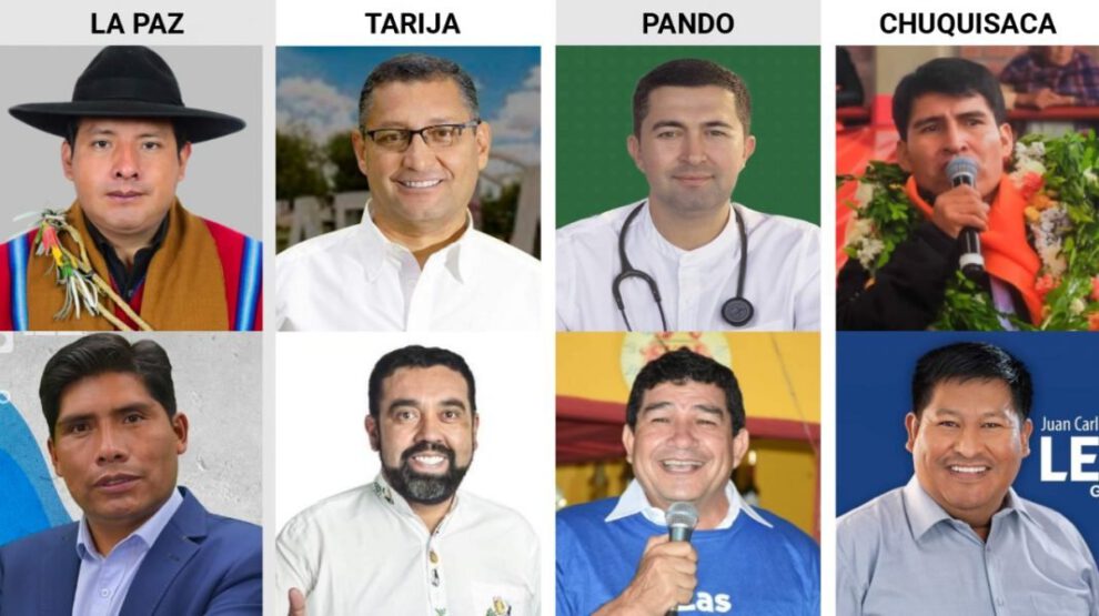 Segunda vuelta en las urnas para elegir gobernadores en La Paz, Chuquisaca, Pando y Tarija