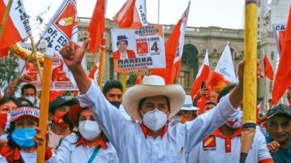 Pedro Castillo lidera intención de voto en primera vuelta de las elecciones presidenciales en Perú