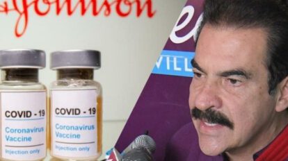 Manfred Reyes Villa vacuna Johnson & Johnson durante su estadía en Estados Unidos