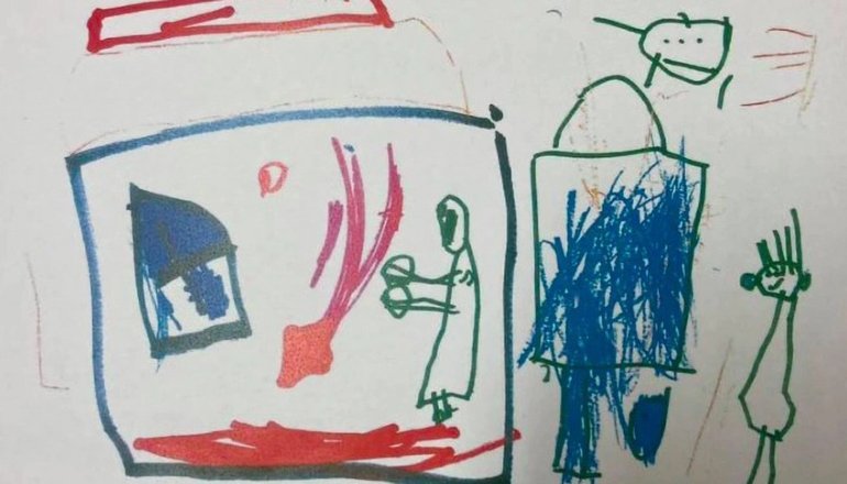 Niña pide auxilio con un dibujo semanas antes de ser asesinada por sus padres