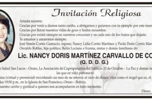 Lic. Nancy Doris Martínez Carvallo de Cortés