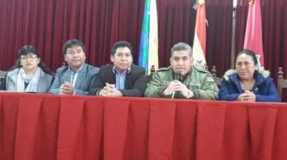 Despliegue de efectivos policiales en Oruro para las elecciones generales