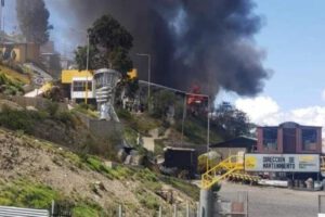 Incendio en la Alcaldía de La Paz