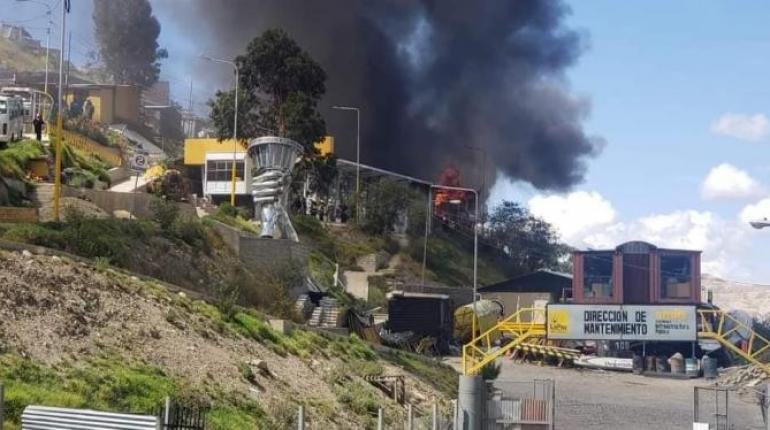 Incendio en la Alcaldía de La Paz