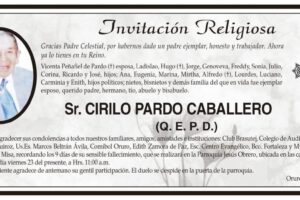 Obituario de Cirilo Pardo Caballero
