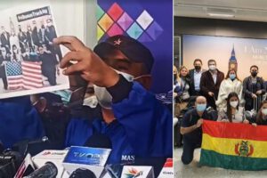 Diputado del MAS sostiene la foto manipulada