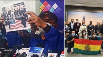 Diputado del MAS sostiene la foto manipulada