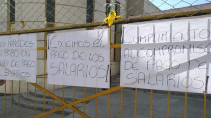 Protestas en La Paz por falta de pagos salariales