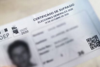 Certificado de sufragio para personas mayores a 60 años