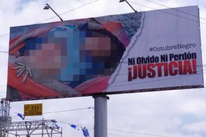 Gigantografías guerra del gas en El Alto