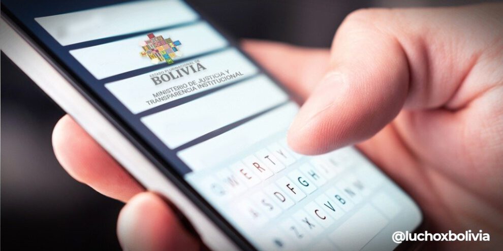 Formulario electrónico de denuncias contra la corrupción en Bolivia