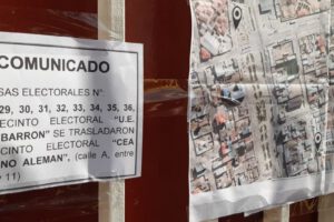 Cambio de recinto electoral en Bolivia