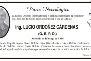 Ing. Lucio Ordoñez Cárdenas Q. E. P. D.