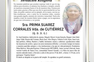 Obituarios de Prima Suarez Corrales