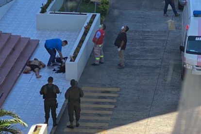 Lesiones recientes en la pareja que cayó del piso 12 de un edificio