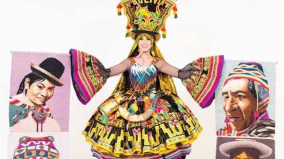 Lenka Nemer presenta el traje típico que lucirá en el Miss Universo