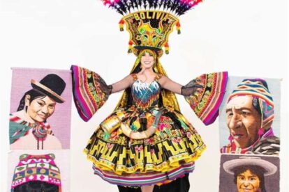 Lenka Nemer presenta el traje típico que lucirá en el Miss Universo