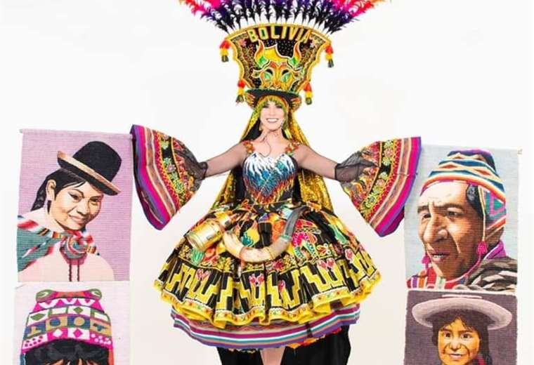 Lenka Nemer presenta el traje típico que lucirá en el Miss Universo