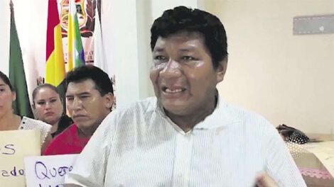 Gobernador del Beni Fanor Amapo en audiencia cautelar