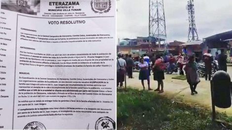 Expulsión de una familia de Eterazama