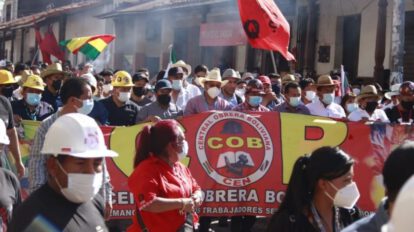 Día del Trabajador con Luis Arce en Santa Cruz