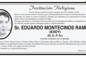 Invitación Religiosa para Eduardo Montecinos Ramírez
