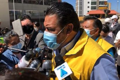 Luis Revilla inspecciona el viaducto Tejada Sorzano en La Paz