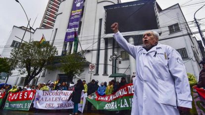 Paro nacional de médicos en Bolivia