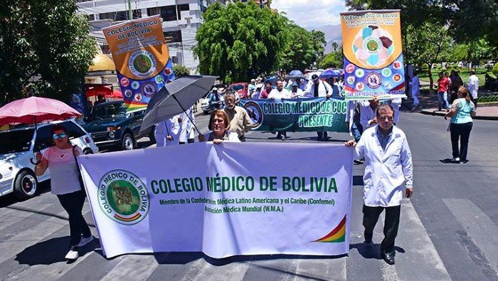 paro médico en Bolivia convocado por el Colegio Médico