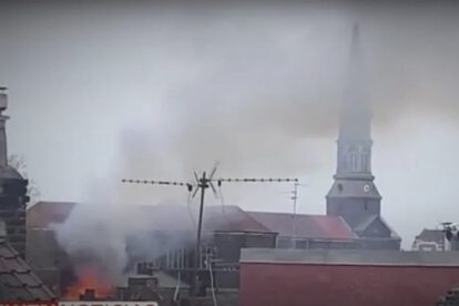 Incendio en la Iglesia de San Pedro y San Pablo de Francia