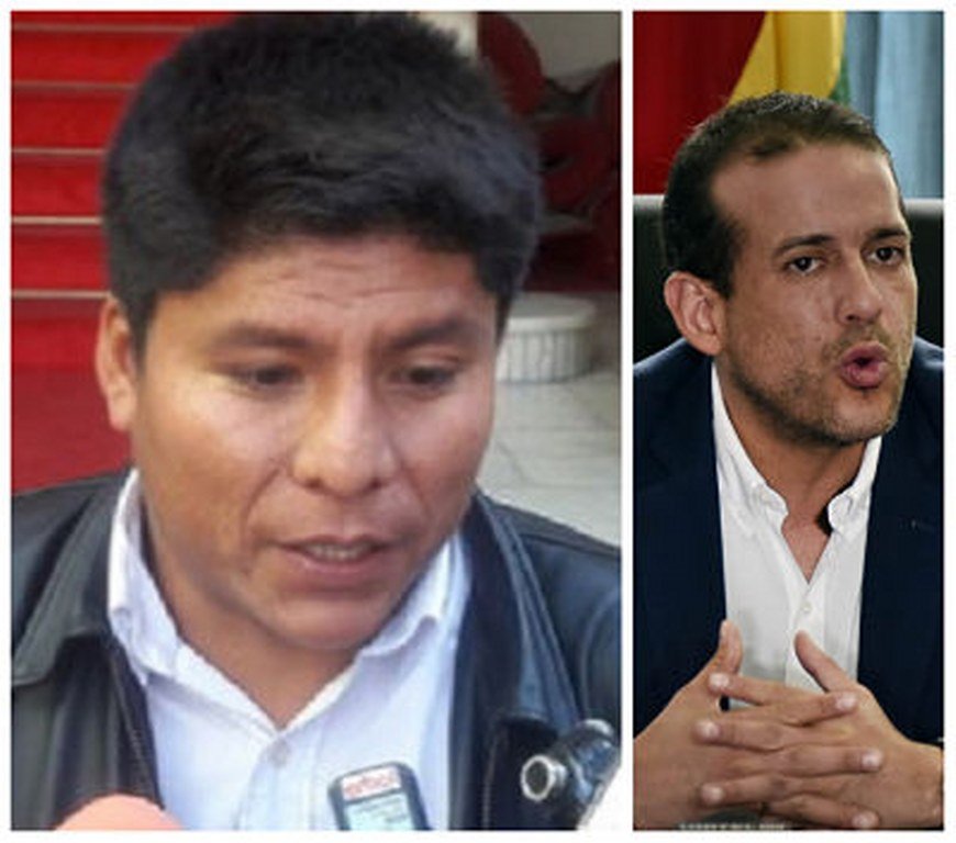 donación de salario de Camacho por el gobernador de Santa Cruz