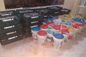 Contrabando de truchas incautadas por la Armada Boliviana