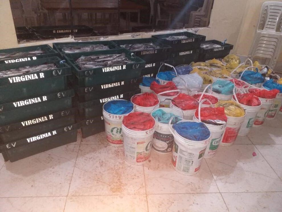 Contrabando de truchas incautadas por la Armada Boliviana