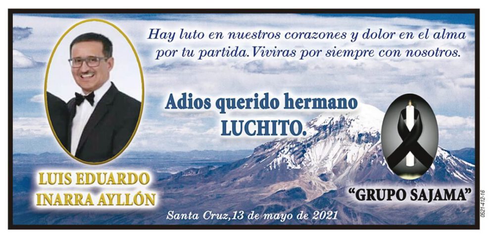 Necrológico de Luis Eduardo Inarra Ayllón