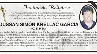 Dussan Simón Krellac García Q. E. P. D.