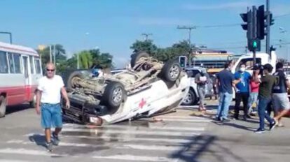 Accidente de ambulancia en Santa Cruz